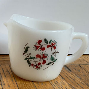 Honeysuckle Fire King Anchor Hocking Creamer SET